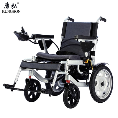 易折叠电动轮椅碳纤维部件500W有刷电机无线遥控前置双减震